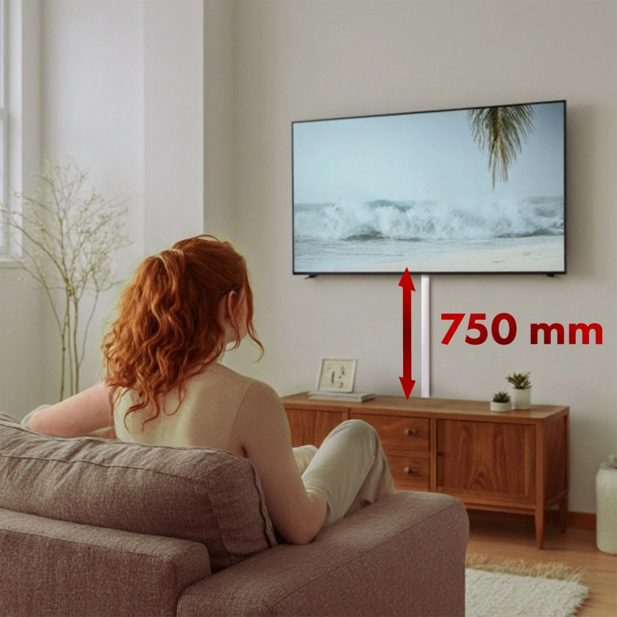 Listelë alumini për mbulimin e kabllove Maclean MC-814 W, 75cm, e bardhë