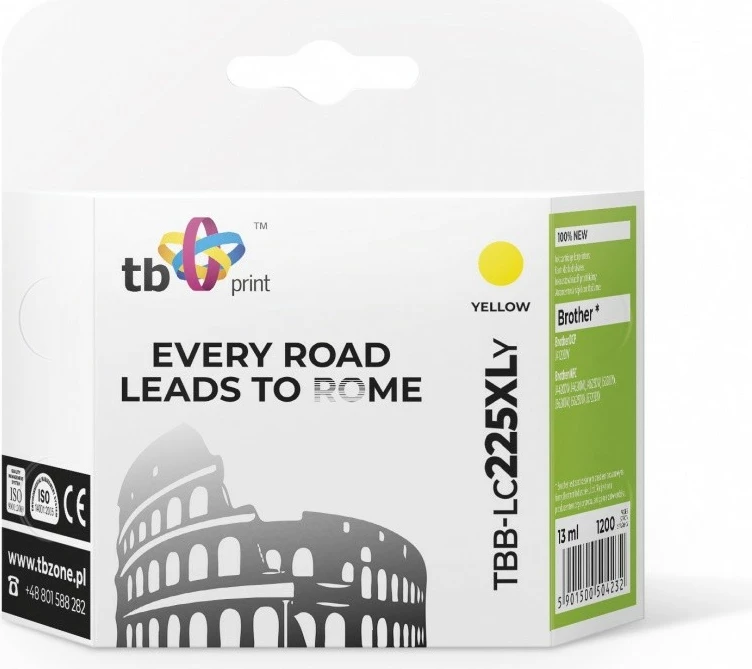 Toner TB Print TBB-LC225XLY për Brother, e verdhë