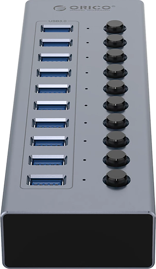 Kasë Orico BT2U3-10AB, 10x USB-A 3.0 me çelësa, Gri