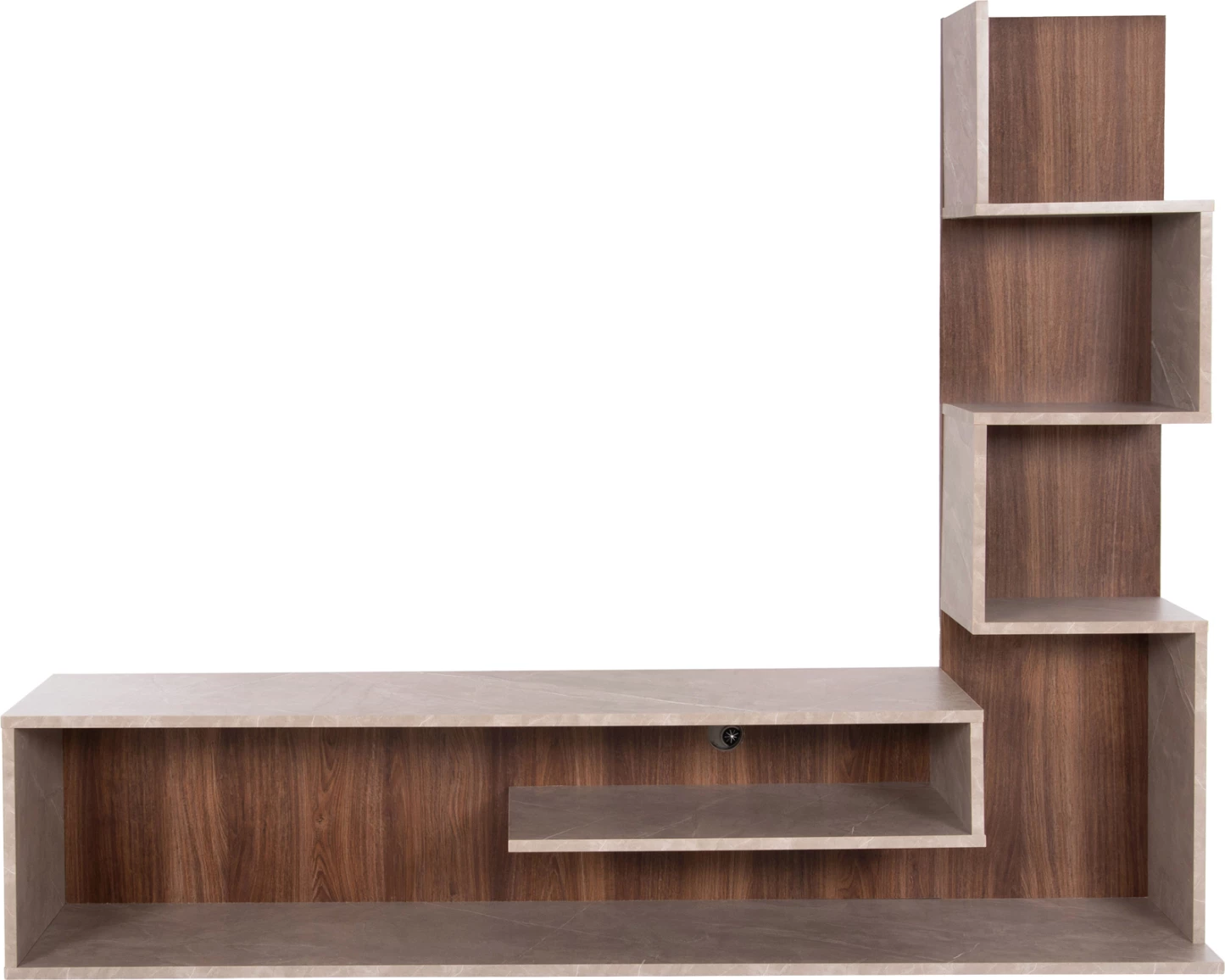 Kombinim mobiljesh për TV EDELIE FH8908.14 melaminë me teksturë guri gri-natyrale 150x29.5x120H cm