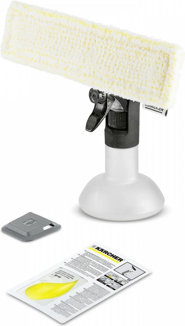 Shishe spreji me sprucues Karcher 2.633-129.0, për pastrim dritaresh, E bardhë/E zezë