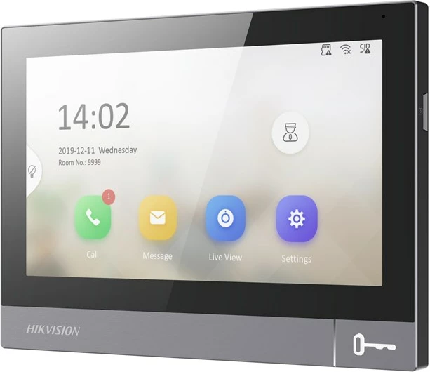 Sistem video-interfoni Hikvision DS-KH8381-WTE1, 7", i zi