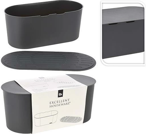 Kuti buke plastike KOOPMAN 39x18xH16.3cm Gri