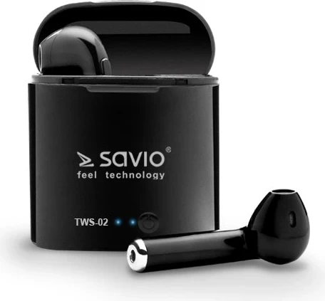 Kufje me bluetooth Savio TWS-02, e zezë