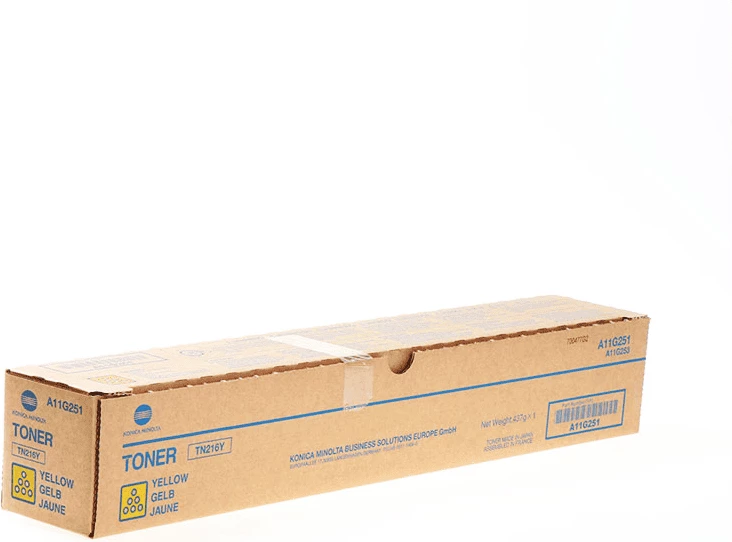 Toner, Konica Minolta, TN216Y A11G251, rendiment 26000 faqe, standard, e verdhë