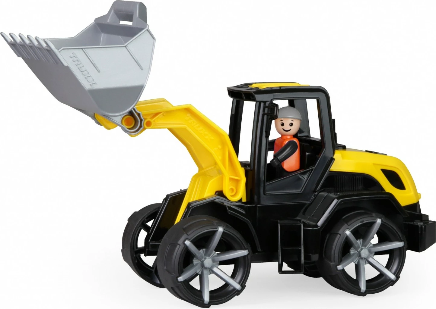 Lodër ngarkues Lena Truxx2, plastikë, me figurë, për fëmijë, verdhë/zi/gri