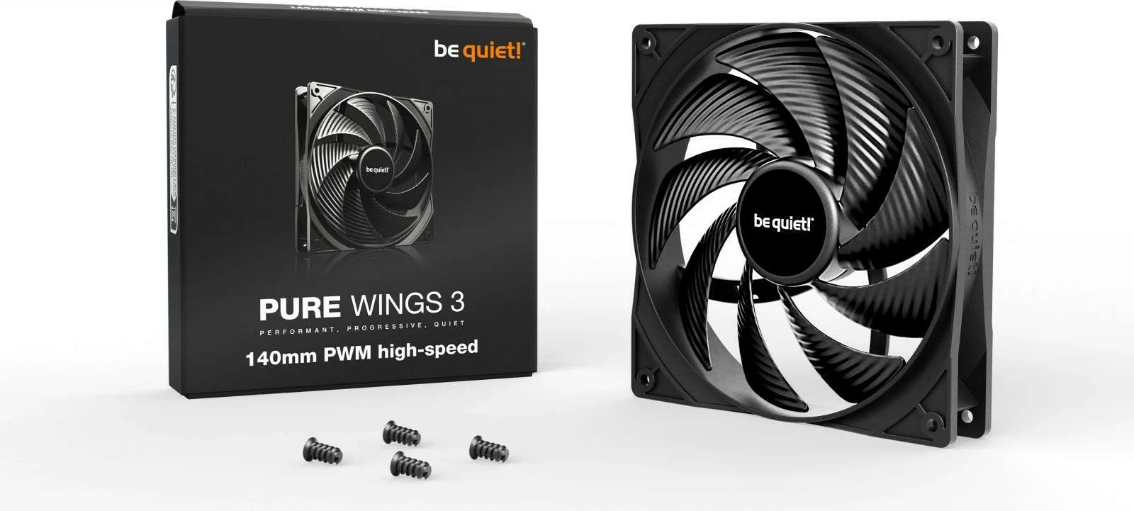 Ventilator kase Be quiet! Pure Wings 3, 140mm PWM high-speed, BL109, i zi
