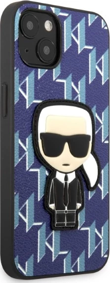 Mbështjellës Karl Lagerfeld Monogram Ikonik Patch për iPhone 13 mini, 5.4", kaltër