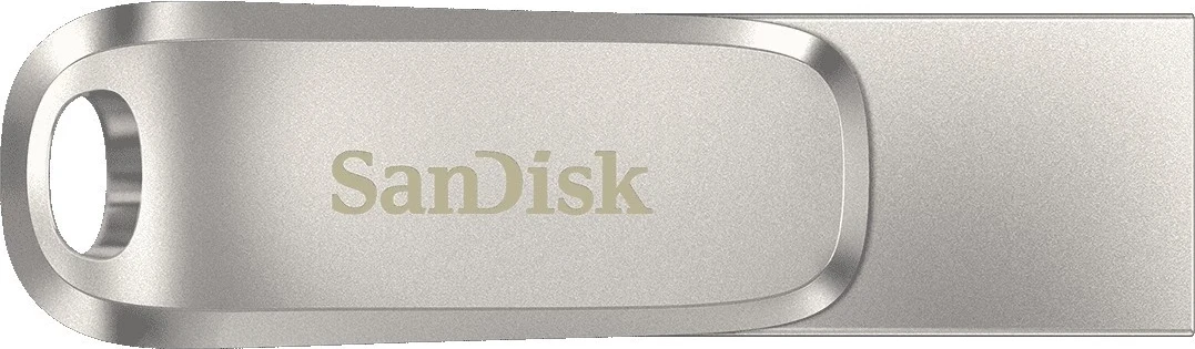 USB SanDisk Ultra Dual Drive Luxe, 64GB, argjend
