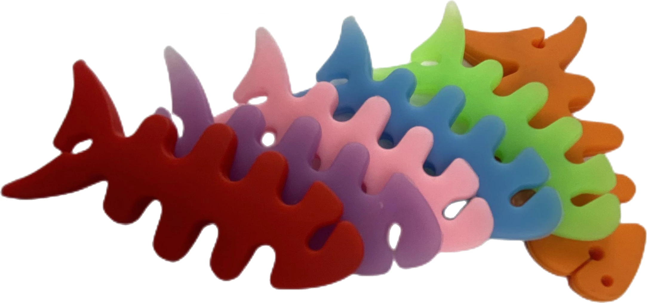 Mbështjellës kabllo për kufje Hurtel, formë peshku, plastikë, rozë