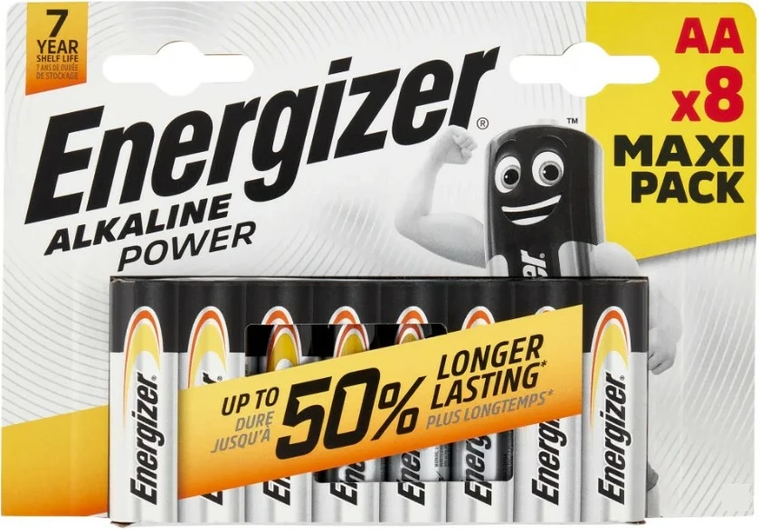 Bateri AA Energizer Alkaline Power, 8 copë