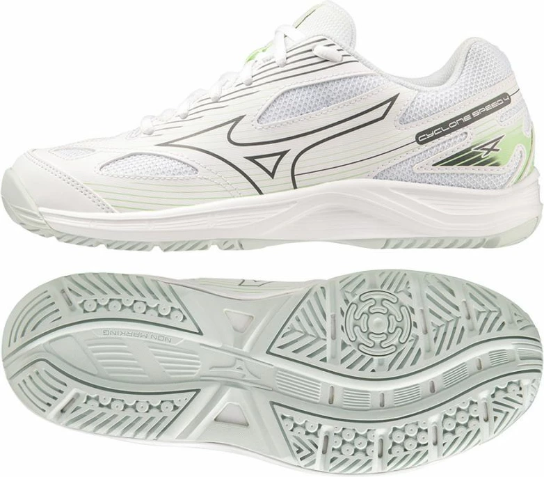 Atlete për volejboll për femra Mizuno Cyclone Speed 4, të bardha