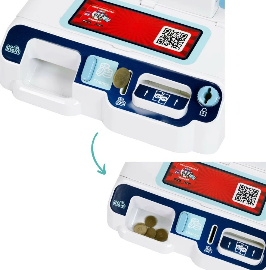 Kasë vetëshërbimi lodër Klein 7265 me aplikacion, shumëngjyrëshe, set aksesorësh