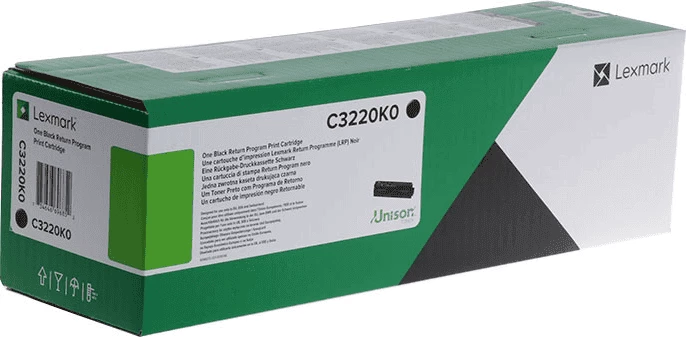Toner Lexmark C3220K0, rendiment 1500 faqe, standard, i zi