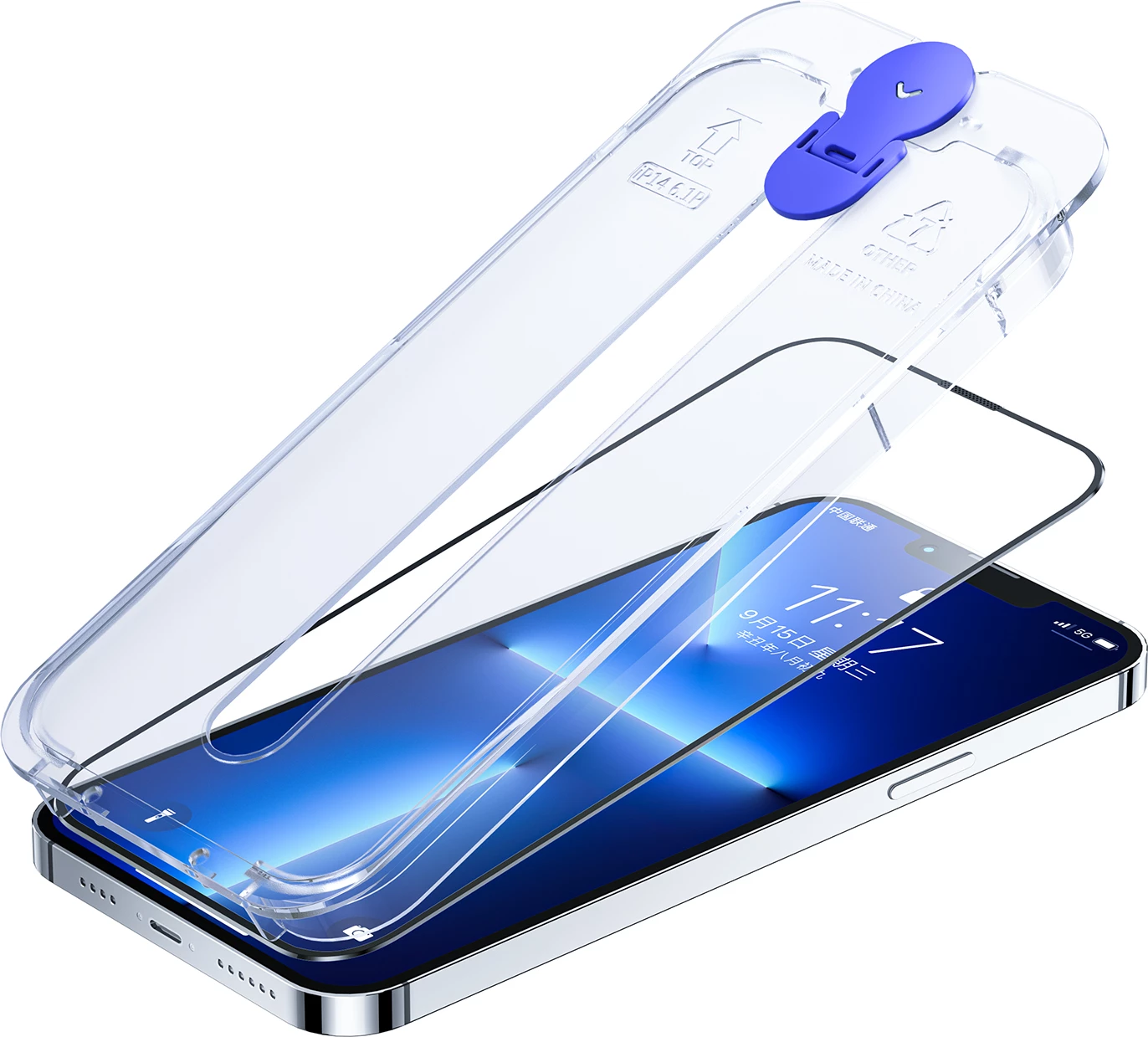 Xham i temperuar Joyroom JR-H11 me komplet montimi për iPhone 14 Plus, transparent