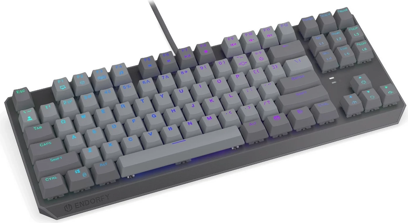 Tastierë mekanike Endorfy Thock V2 TKL, RGB, 80%, Hot-Swap, USB-C, gri
