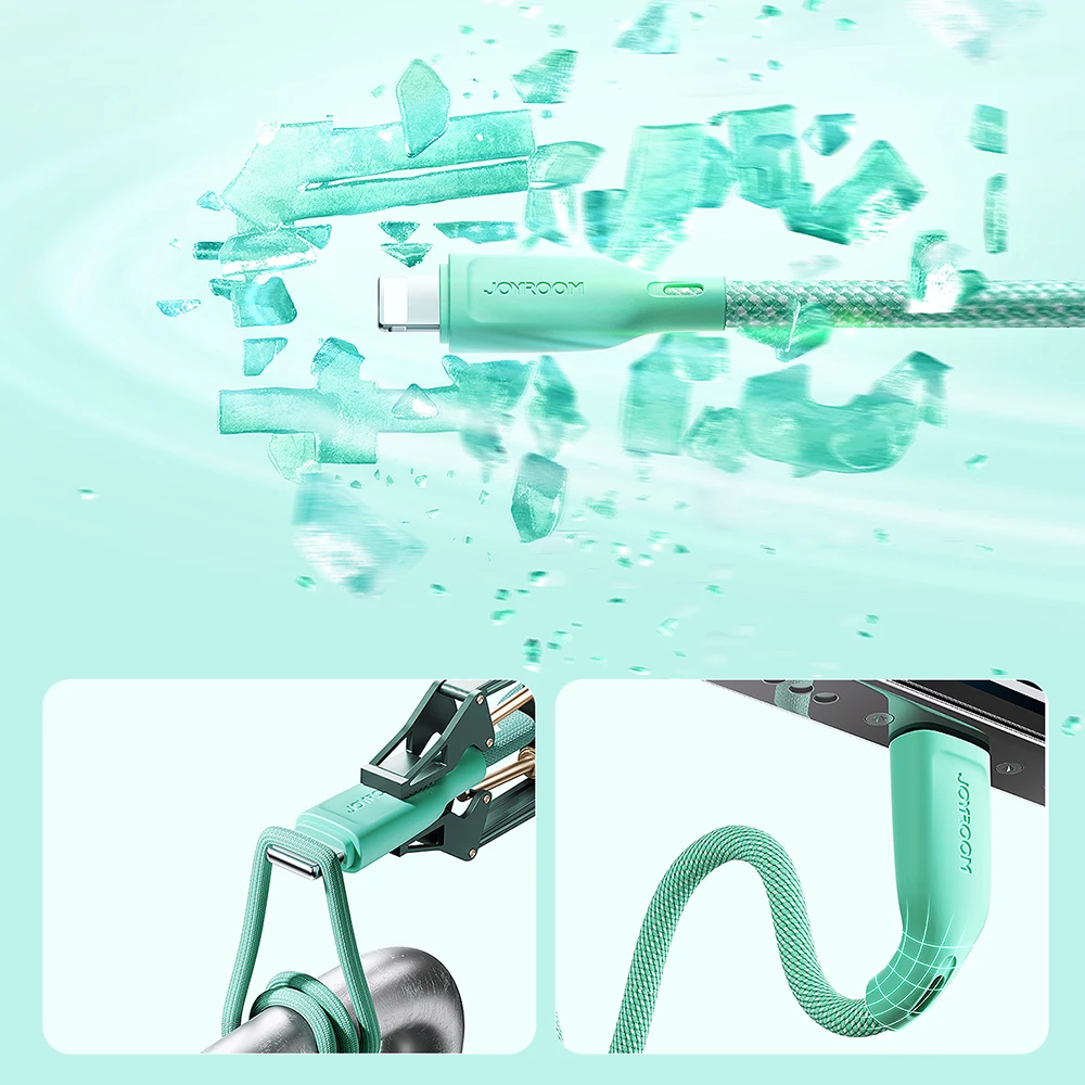 Kabllo Joyroom Multi-Color Series S-A34, USB-A në Lightning, 1m, 3A, e zezë