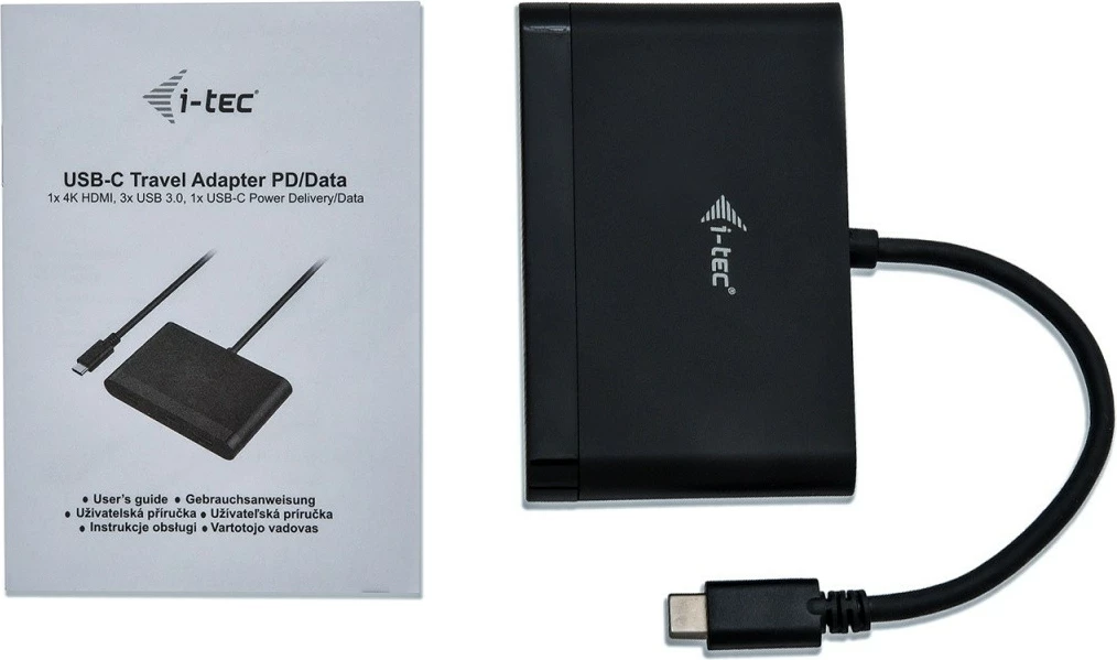 Adapter USB-C i-tec C31DTPDHDMI me HDMI, 2x USB 3.0, Power Delivery, i zi