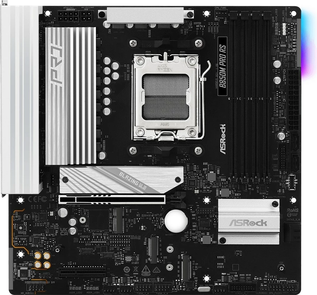 Pllakë amë Asrock B850M Pro RS, Socket AM5, micro ATX, E zezë