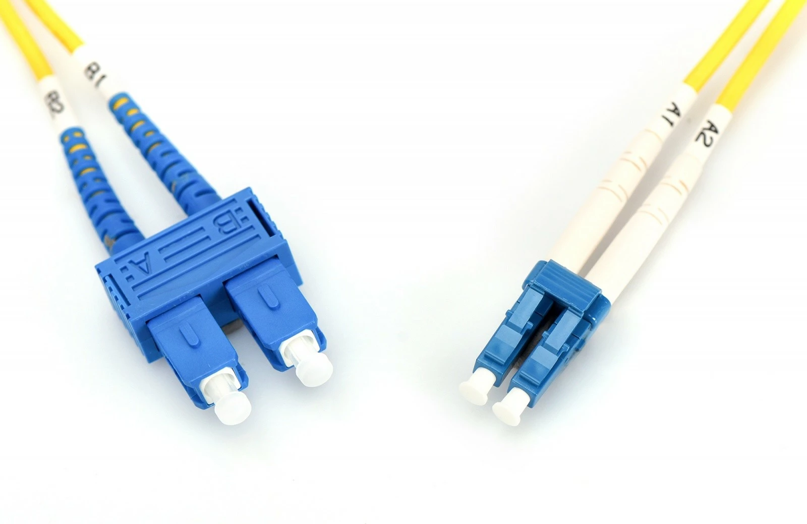 Kabllo optike Digitus DK-2932-01, patch cord LC/SC, single-mode, duplex, 1m, verdhë