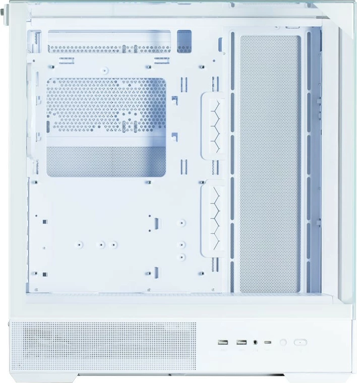 Kasë Zalman P40 Prism, Midi Tower, ARGB, Xham i temperuar, E bardhë