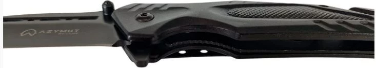 Thikë shpëtimi AZYMUT H-K2010878 me prerës rripi, thyes xhami dhe mbështjellës, e zezë