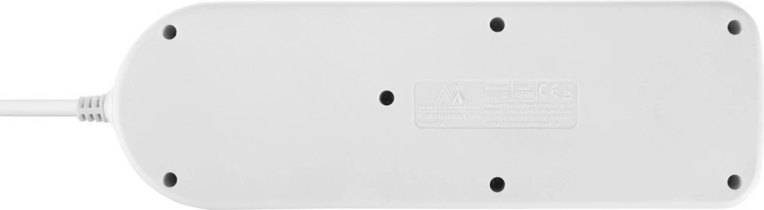 Listë zgjatjeje Maclean MCE508 W, 4 prizë, 1.5m, 2x USB, Bardhë