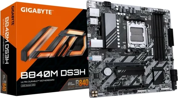 Pllakë amë Gigabyte B840M DS3H, Socket AM5, micro ATX, 4 DDR5