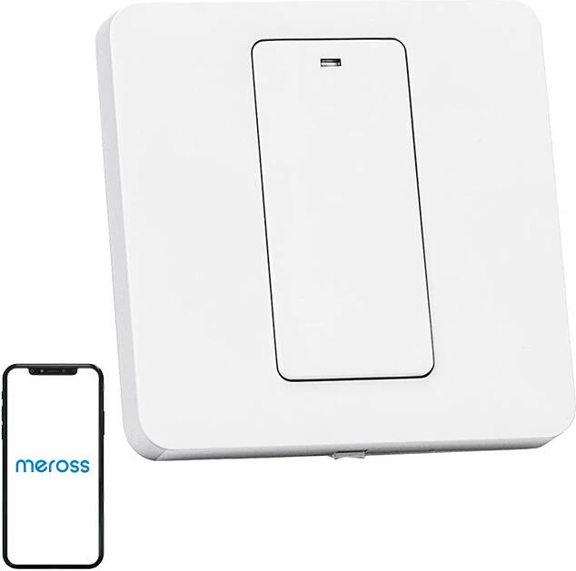 Switch i mençur Meross MSS510X EU, 1 Gang, Wi-Fi, HomeKit, i bardhë