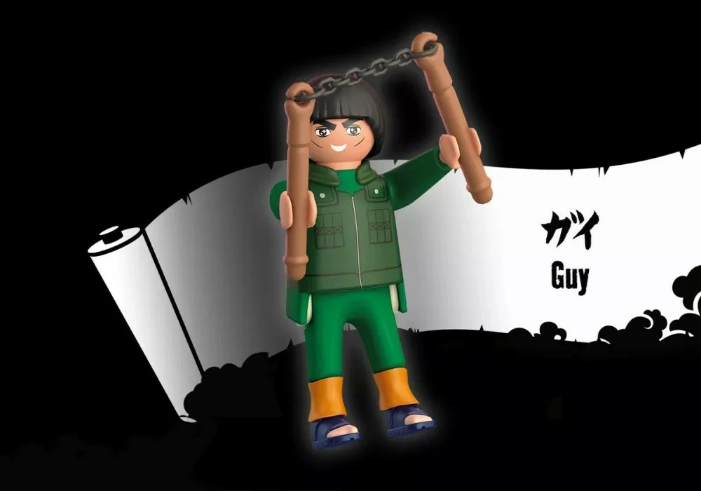 Figurë aksioni Playmobil Naruto Shippuden 71111 Guy me Nun-Chaku, Jeshile