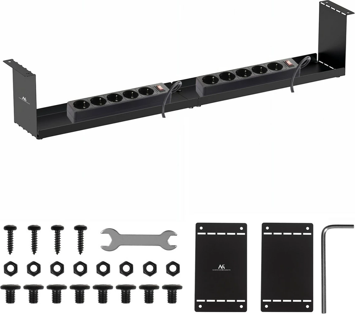 Organizues kabllosh Maclean MC-107 B, kompakt, nën tavolinë, i zi