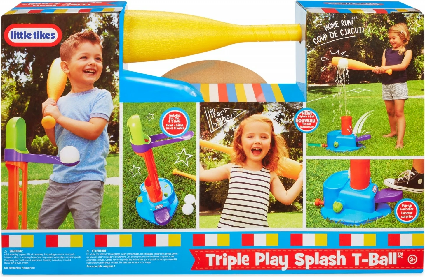 Set T-Ball Little Tikes Triple Play Splash, plastikë, shumëngjyrësh, për fëmijë