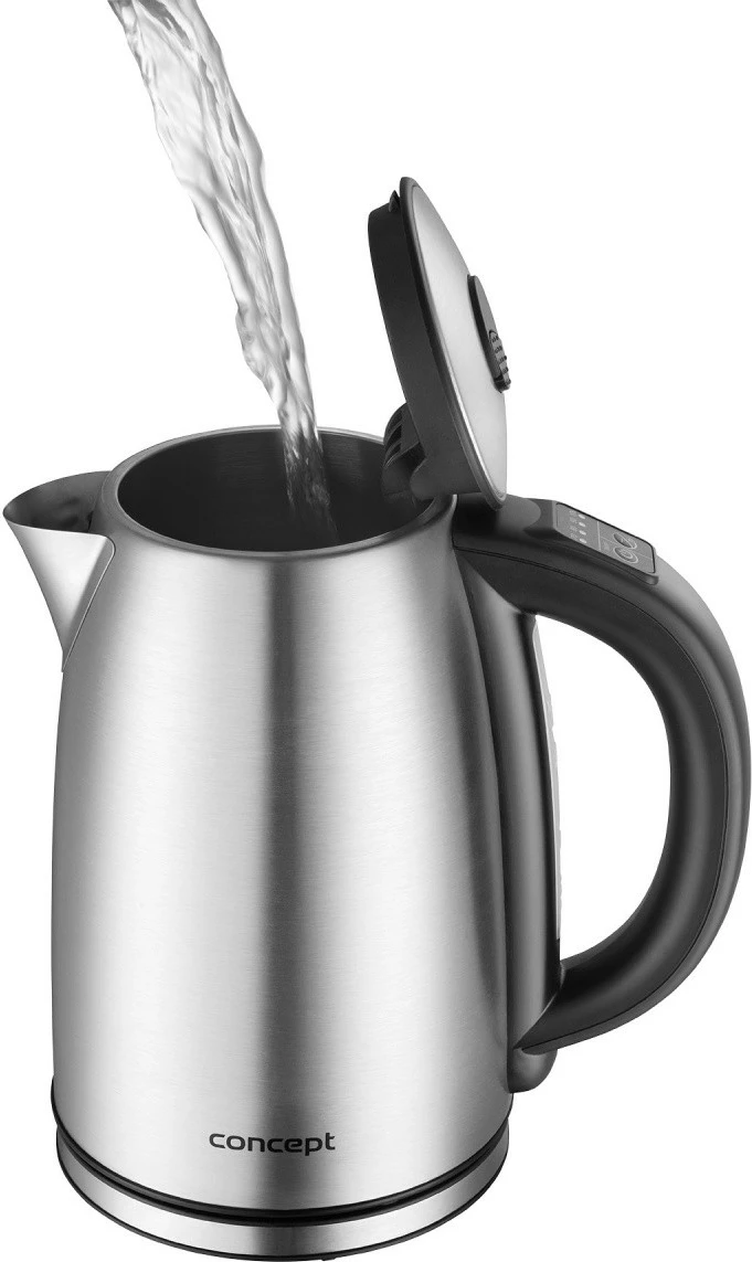 Ibrik elektrik Concept RK3350 me kontroll temperature, 1.7L, argjend