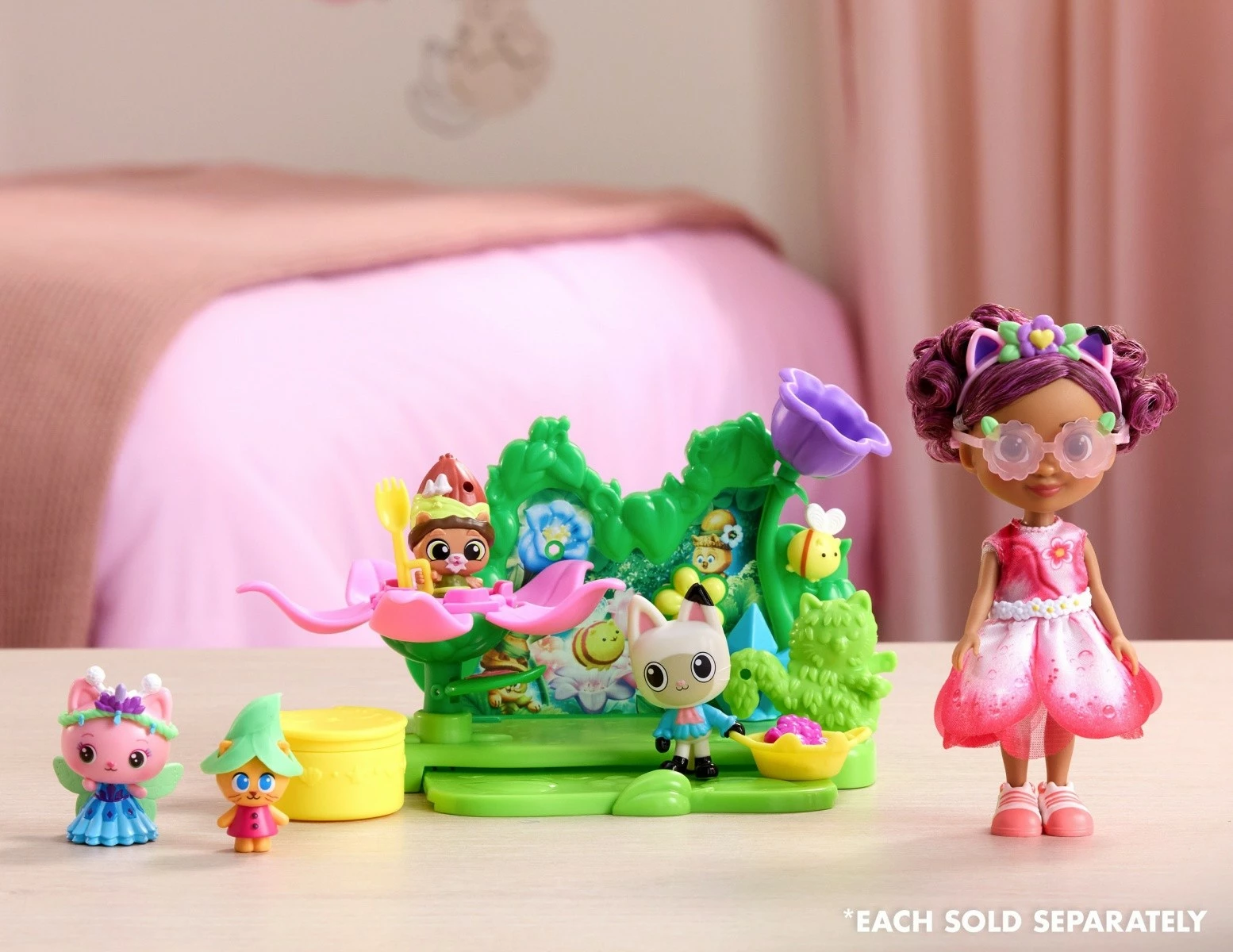 Set lodrash Gabby's Dollhouse Garden Story, Spin Master, 12 pjesë, plastikë, shumëngjyrësh