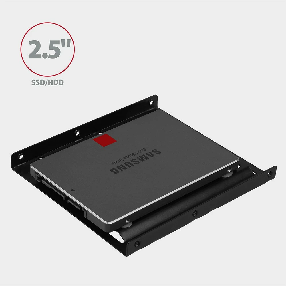 Kornizë metalike AXAGON RHD-125B për montim të HDD/SSD 2.5" në pozicion 3.5", e zezë