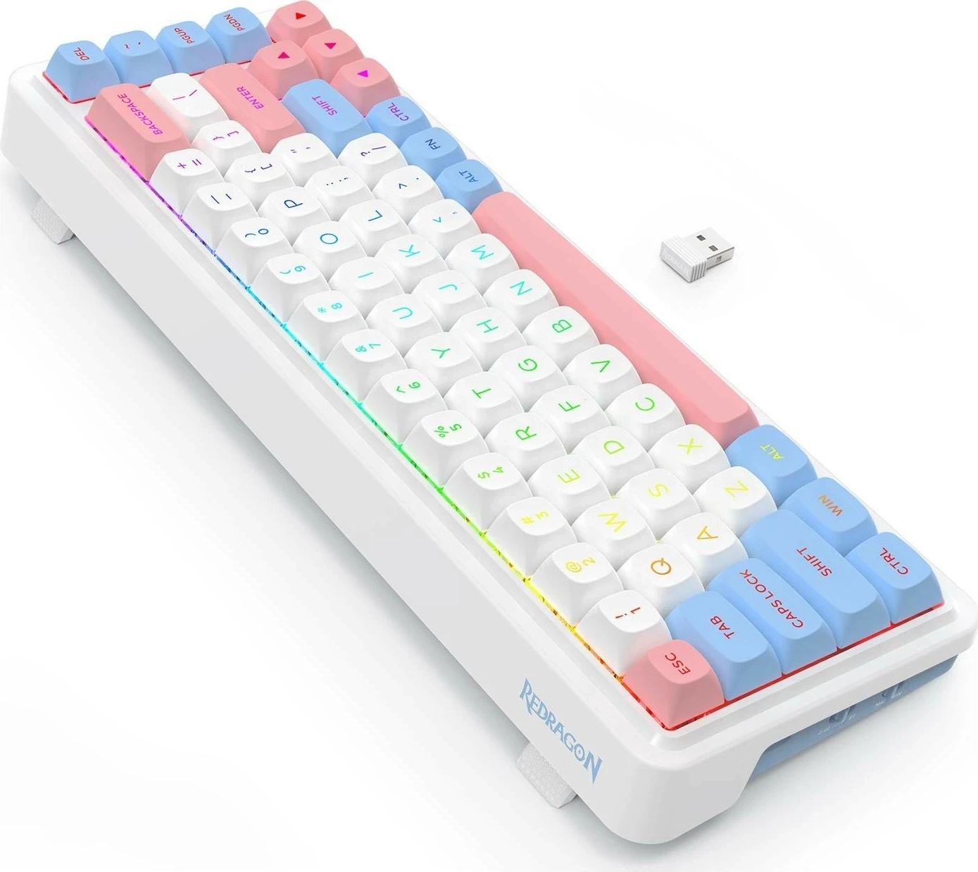 Tastierë Redragon K709WBP-RGB-PRO, mekanike, RGB, e bardhë