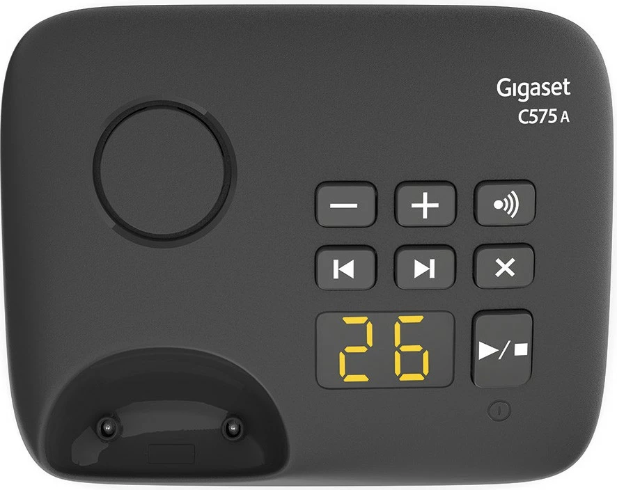 Telefon pa tela Gigaset C575A, DECT, me përgjigjës automatik, 200 kontakte, i zi