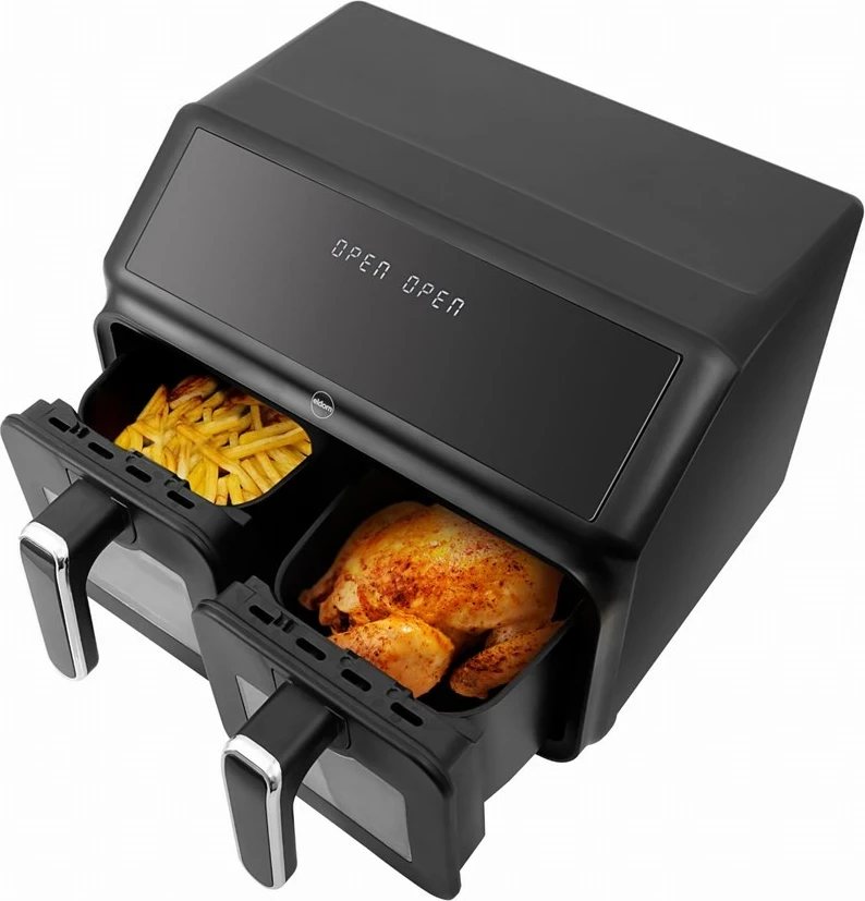 Fritezë me ajër të nxehtë ELDOM FR210 dualcrisp, 8 L, 2200 W, Ekran LED