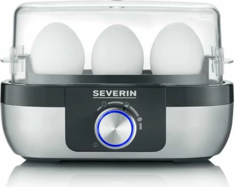 zjerëse vezësh Severin EK 3163, 3 vezë, çelik inoksi, e zezë