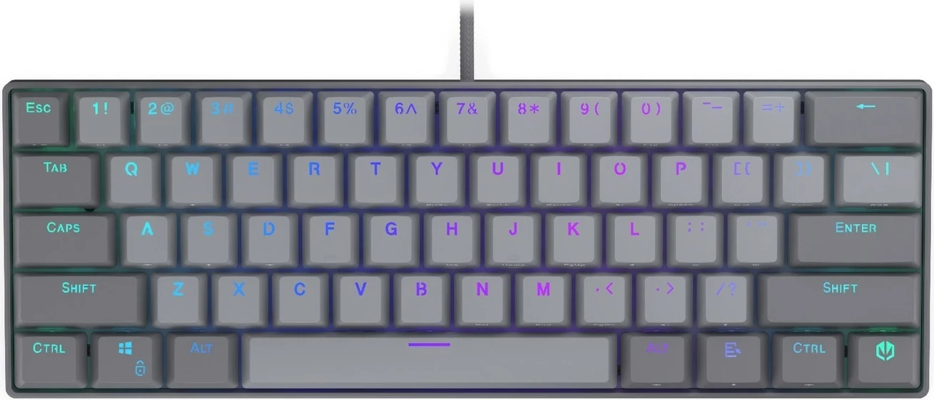 Tastierë mekanike Endorfy Thock V2 Compact, 60%, RGB, gri