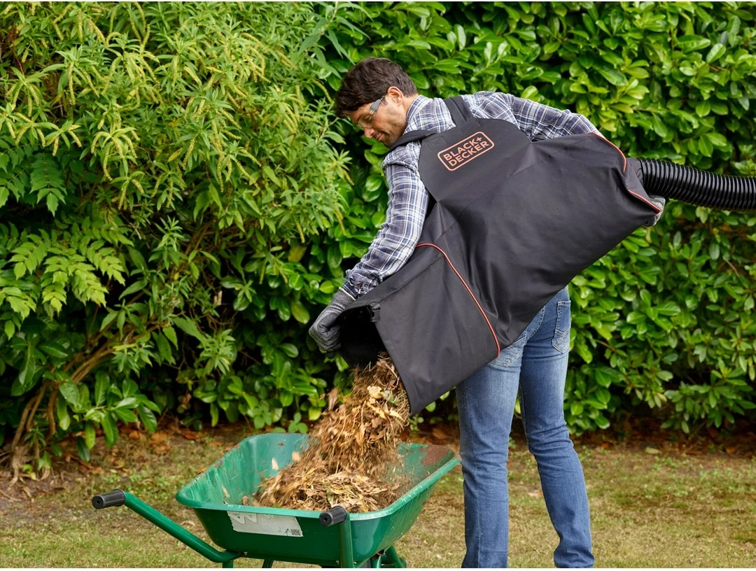 Fshesë me vakum dhe fryrës gjethe BLACK+DECKER BEBLV301-QS, 3000 W, portokalli