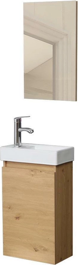 Set banjoje LANDMEGA me lavaman dhe pasqyrë, Y60x38.5x21.2cm, H60x38.3cm