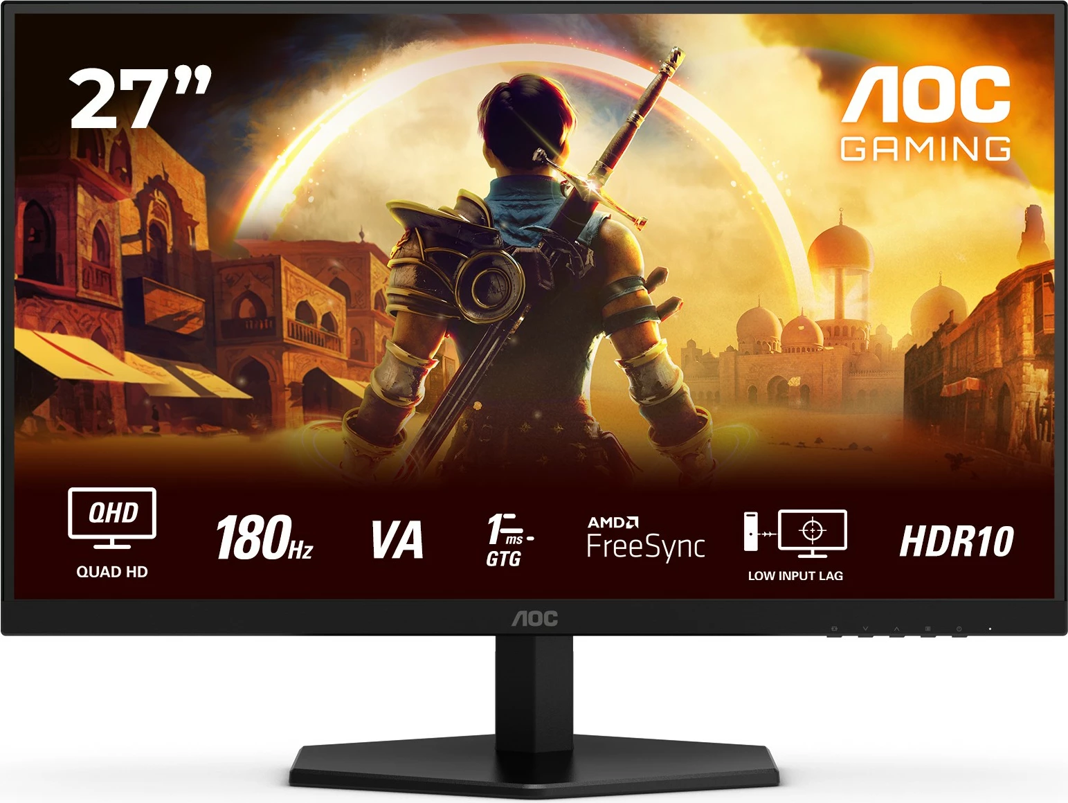 Monitor gaming AOC Q27G42XNE 27 inç, QHD, 180Hz, Adaptive Sync, e zezë