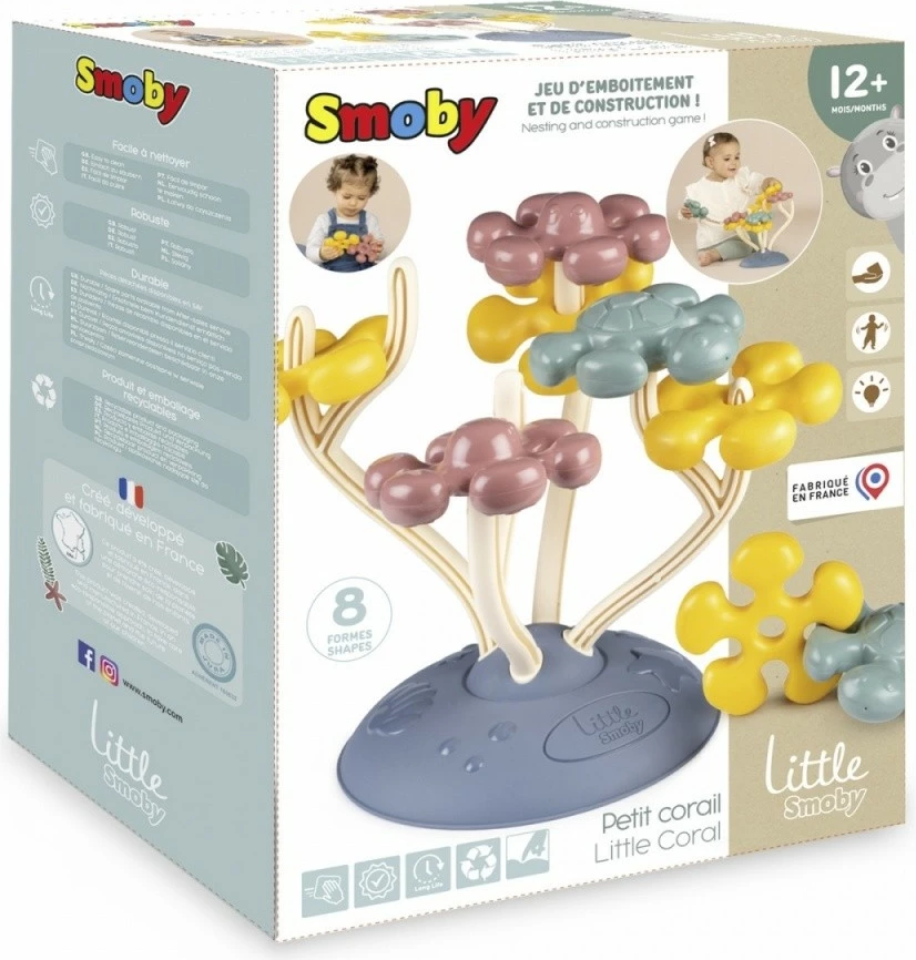 Lodër edukative Smoby Little Coral, plastikë, shumëngjyrëshe, për fëmijë 12+ muajsh