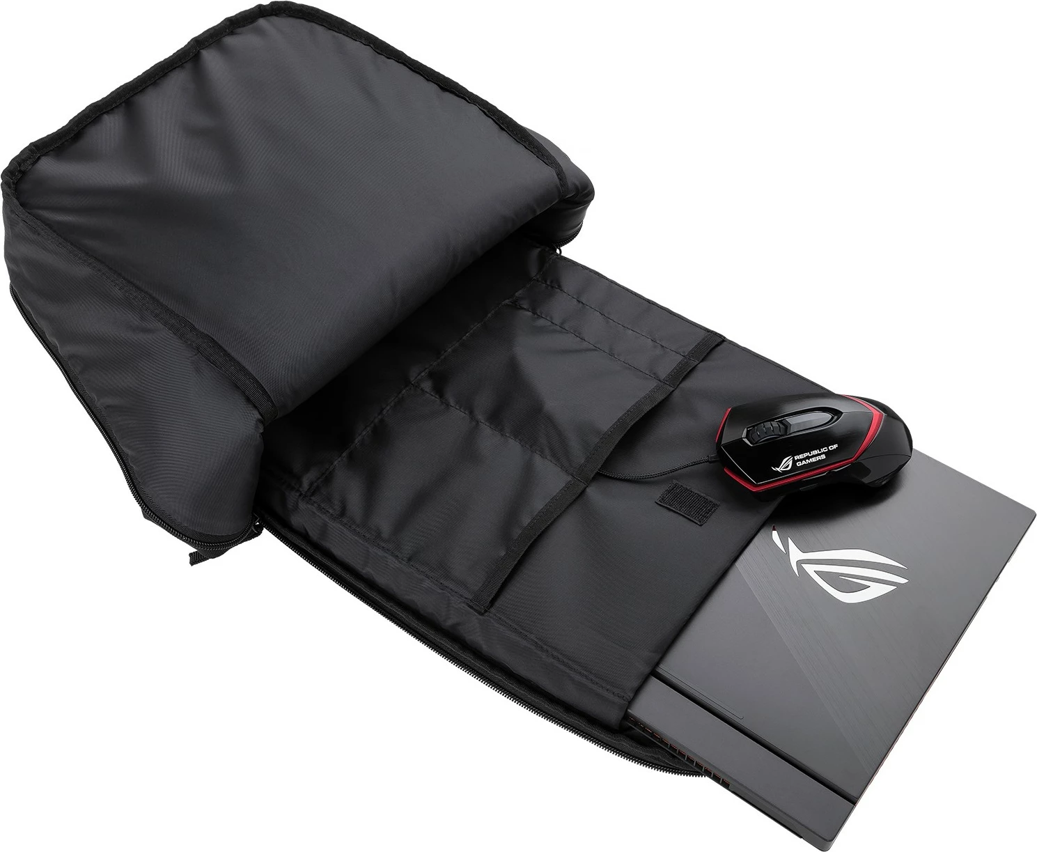 Çantë shpine ASUS ROG BP1501G, për laptop deri 17", poliestër, e zezë/gri