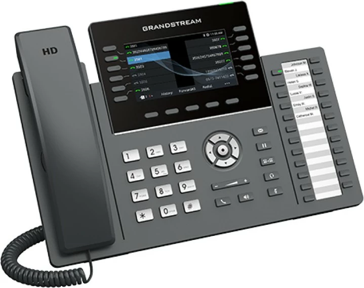 Telefon IP Grandstream GRP2636, 12 linja, LCD, i zi