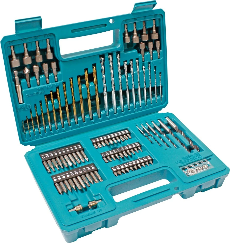 Set bitash e burgish Makita B-68432, 102 copë, me kuti plastike