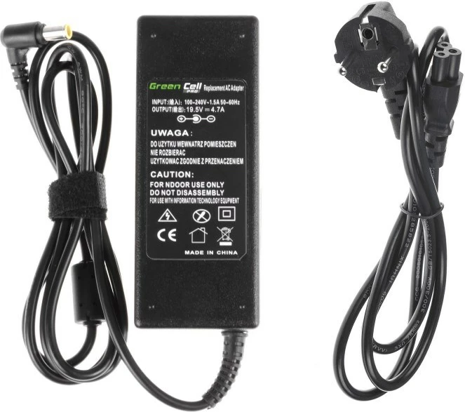 Adapter rryme Green Cell AD31P për laptop Sony, 90W, i zi