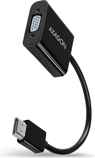 Adapter HDMI në VGA AXAGON RVH-VGAN me dalje audio, micro USB, i zi