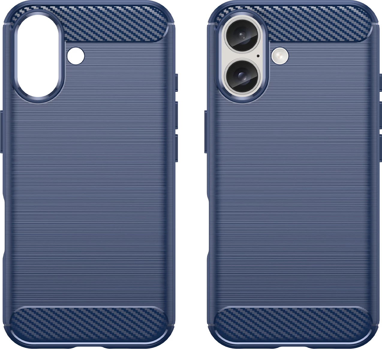 Mbështjellës Hurtel Carbon Case për iPhone 16, TPU, Blu